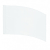 Poly Silk Flag  Curved Rectangle WHITE